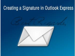 Creating a Signature in Outlook Express
