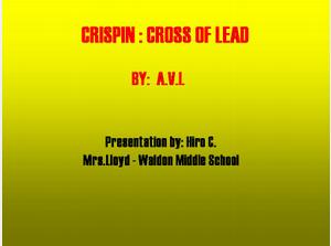 Crispin Cross of Lead