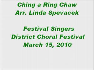 Ching a Ring Chaw-Waldon Festival Singers