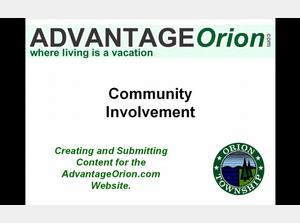 Creating and Submitting Content for AdvantageOrion.com