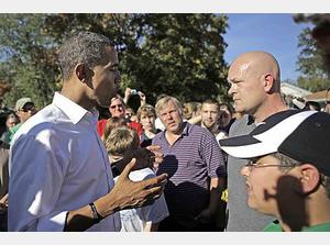 Obama with Joe the Plumber - video
