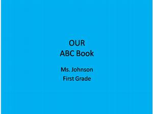 Ms. Johnson's ABC Book