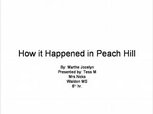 How it Happened in Peach Hill