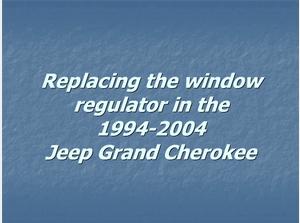 Replacing the Window Regulator on the Jeep